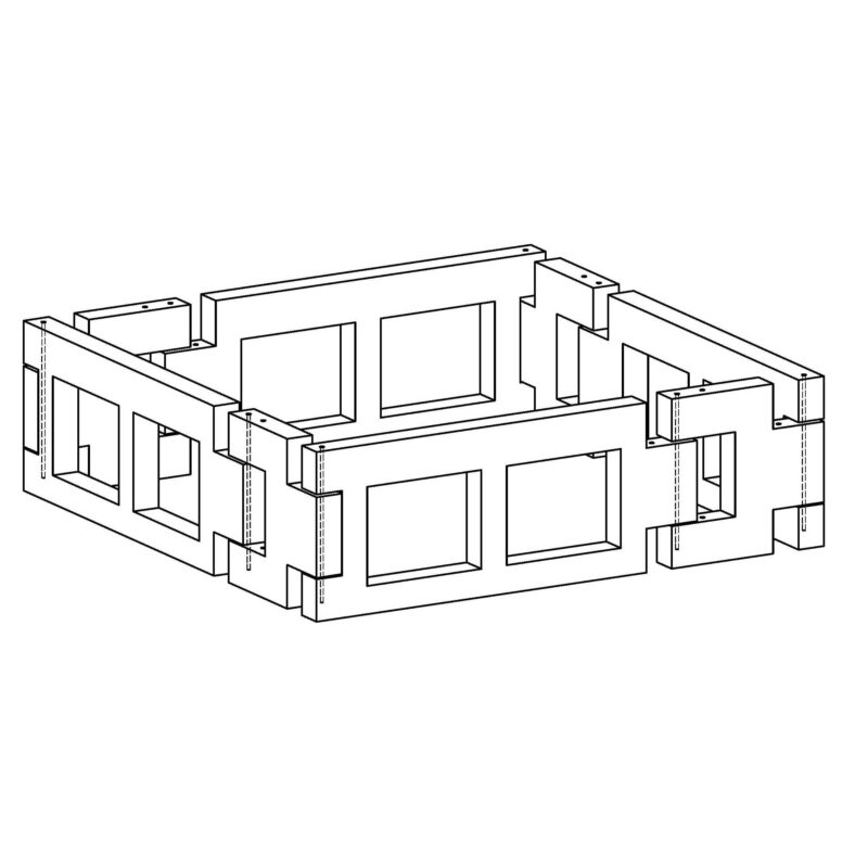 Planteringslåda 4420 med justeringsram 4520