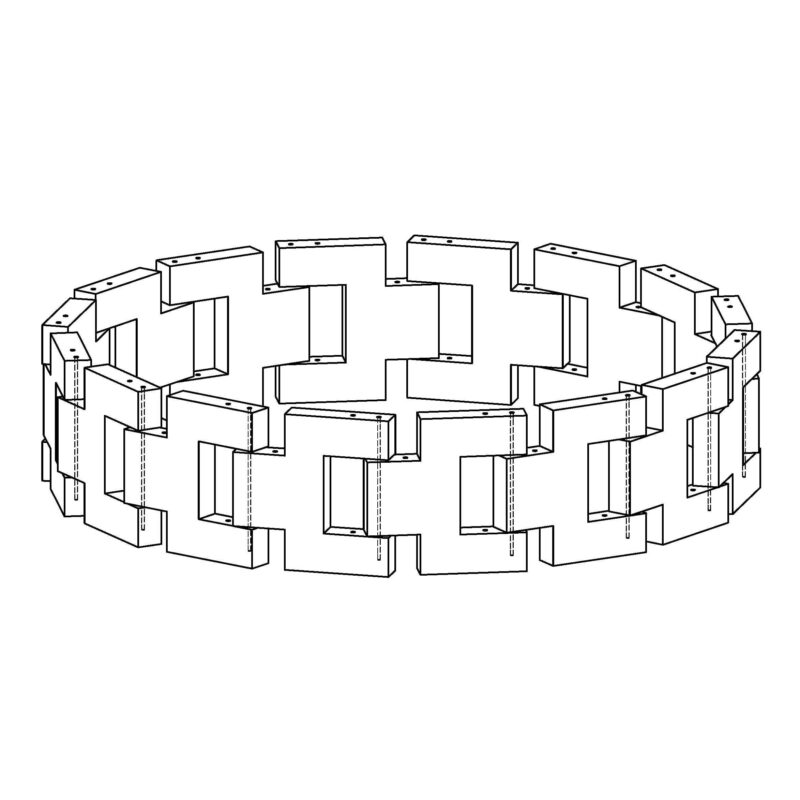 Trädgropsfundament - rund