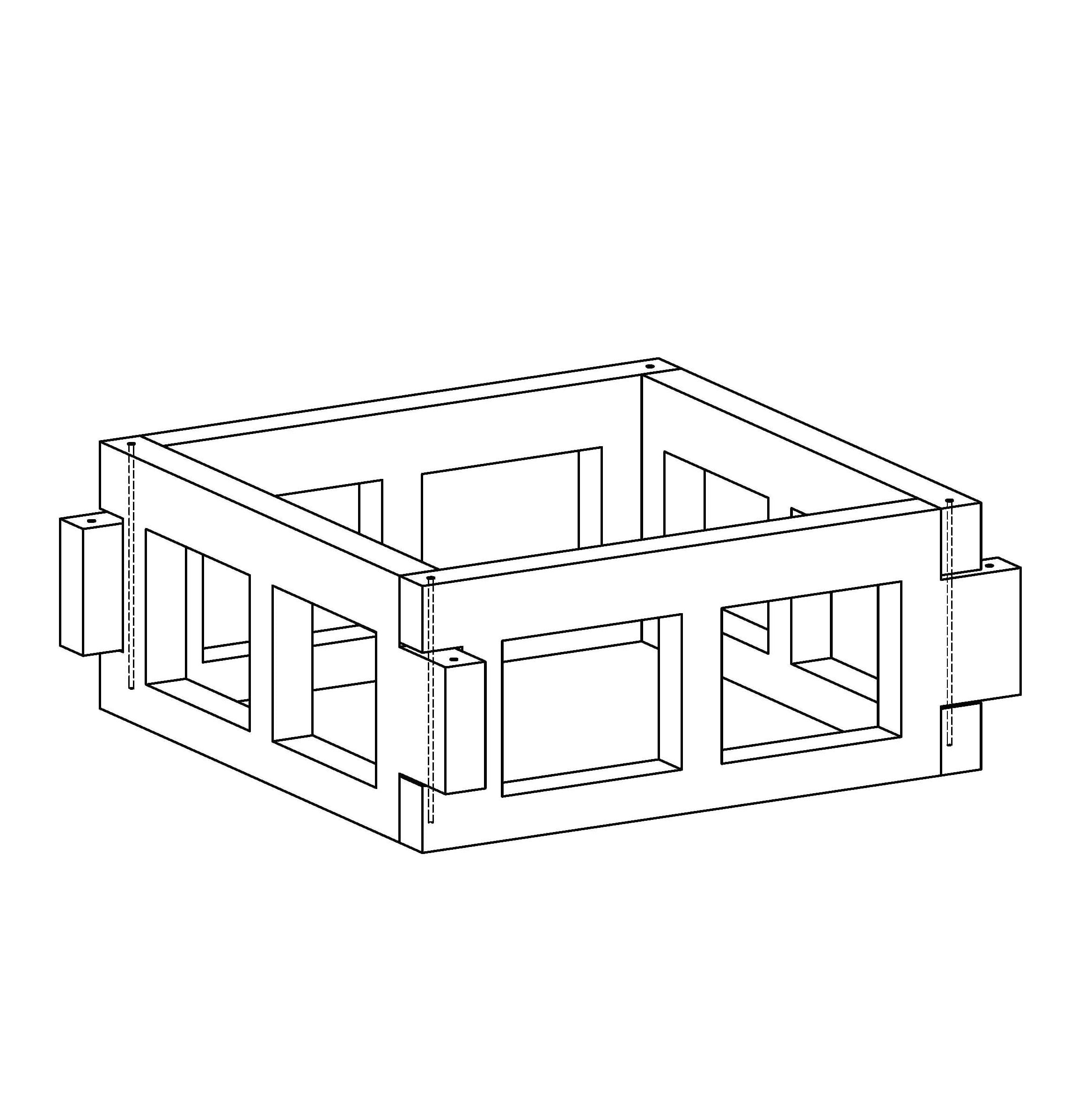 Trädgropsfundament kvadratisk