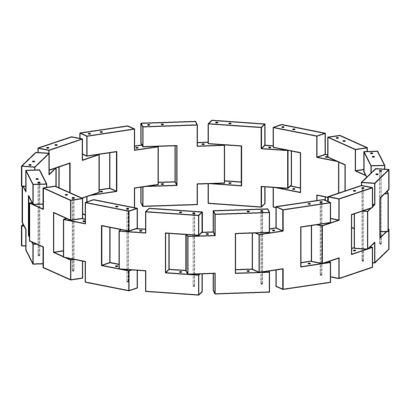 Trädgropsfundament rund